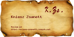 Kniesz Zsanett névjegykártya